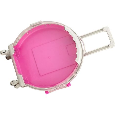 Boîte de Rangement pour Jouets Roulants pour Enfants Organisateur en Forme de Valise avec Roulettes pour le Voyage et la Maison (Rouge-violet) (1/5)
