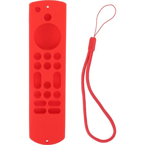 Télécommande silicone coque souple sûre antichoc étanche découpe précise housse intégrale Amazon TV rouge (1/5)