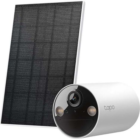 Tp-Link – Caméra de sécurité IP intérieure/extérieure 2304 x 1296 pixels – Vision nocturne couleur – Alimentation solaire – Angle de vue 111° – IP65