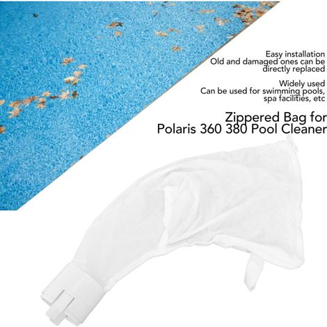 Filterbeutel mit Reißverschluss für Polaris 360/380 Staubsauger – 2er-Pack – Strapazierfähiges Polyester