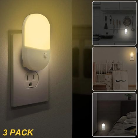 LED-Nachtlichtfassung für Baby- und Kinderzimmer, weiß und warmweiß