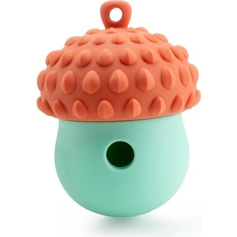 Hundespielzeug mit Leckerli-Spender – Silikon-Kiefernzapfen – interaktiver, lehrreicher Leckerli-Spender – robustes Kauspielzeug für Hunde (1/5)