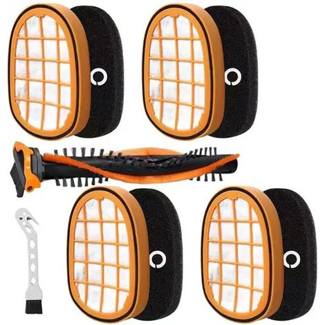 Pièces compatibles avec Philips Speedpro Max - Aqua - Filtre - Coussinets filtrants - Brosse rotative - Accessoires pour - Ensemble de 6 pièces (1/5)