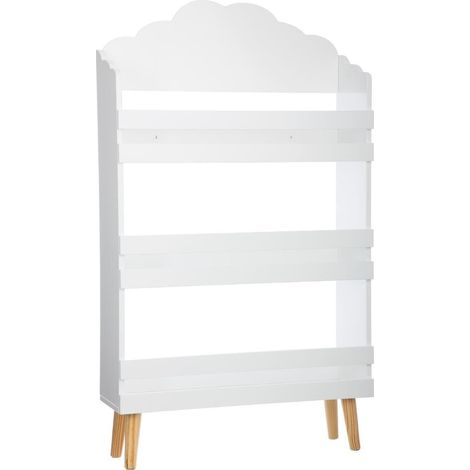 Atmosphera – Bibliothèque enfant nuage blanc 58x18x100 cm – 3 étagères en MDF – Design ludique pour rangement livres et jouets