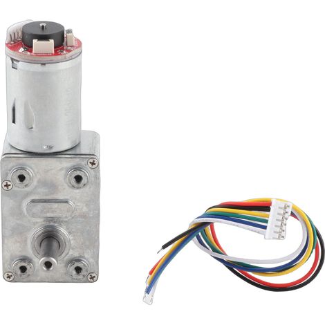 Moteur à engrenages CC 12 V à couple élevé avec encodeur et verrouillage automatique robuste (100 tr/min) (1/5)
