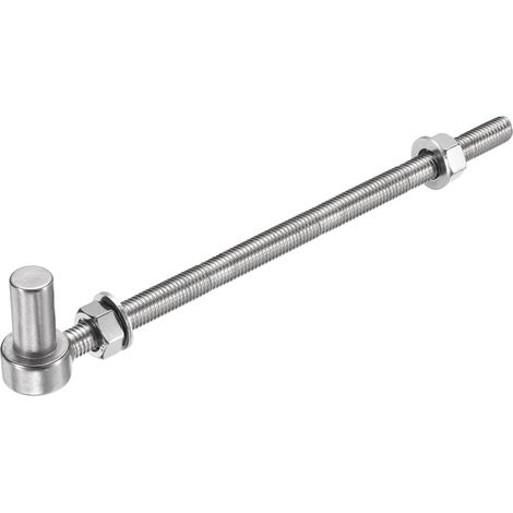 J Bolt Charnière De Porte, M12 x 10" 304 Acier Inoxydable Charnières De Porte Boulon, J-Bolt Charnière De Poteau Avec Rondelles Et Écrous Pour Clôture À Chaînes, Clôture En Bois (1/5)