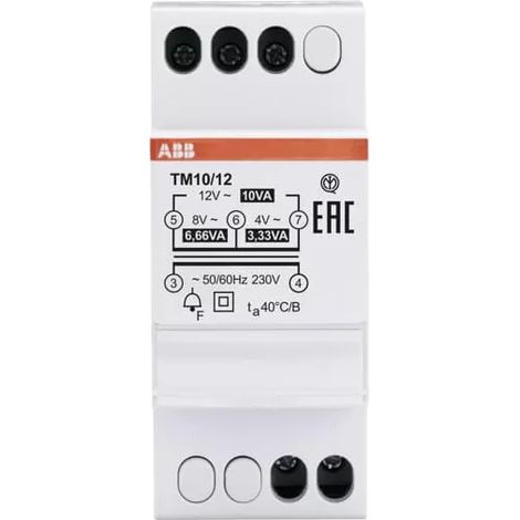 ABB Sace KLINGELTRAFO VERTEILEREINBAU (TM10/12 4-8-12V) (1/2)
