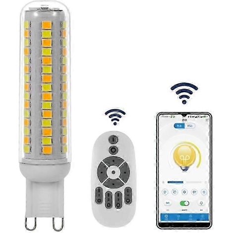 Ampoule LED G9 550-650 lm, lampe intelligente sans scintillement, intensité variable, avec télécommande s202412243964 (1/5)