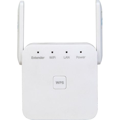WLAN-Signalverstärker, 300-Mbit/s-WLAN-Repeater mit Ethernet-Anschluss, schnelle Einrichtung, WLAN-Repeater mit großer Reichweite, weiß