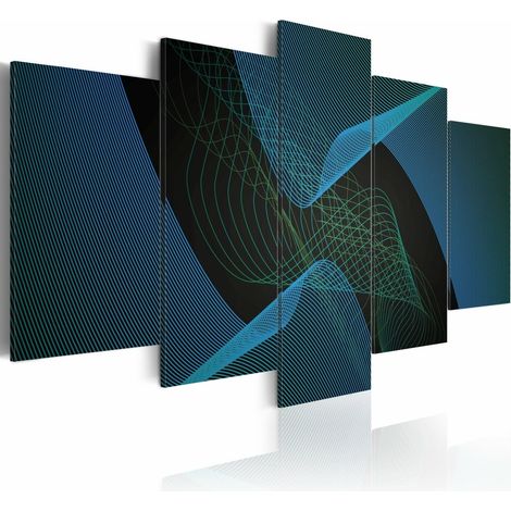 Tableau abstraction foncée - 100 x 50 cm (1/4)