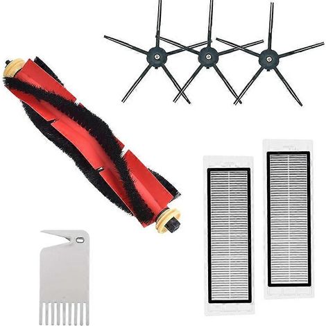 Lot de 7 accessoires pour aspirateur Xiaomi Roborock S5 Max S50 S51 S55 S6 S6 Pure : filtre HEPA et brosse latérale principale. (1/2)