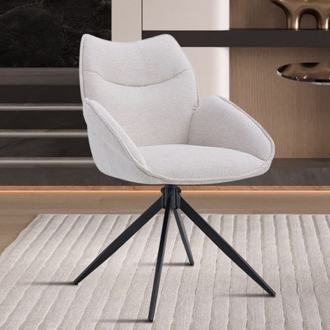 Chaise pivotante Mahi  60 x 66 x 90 cm  Blanc (1/5)