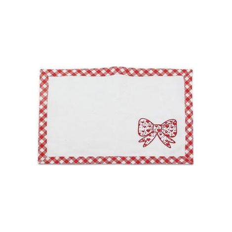 Set de table petit-déjeuner avec nœud rouge, 35x45 cm (lot de 10)