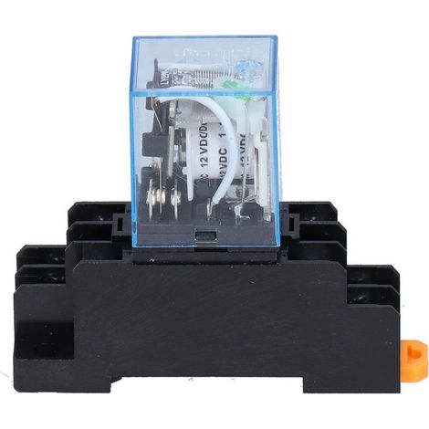 Relais de puissance électromagnétique LY2NJ à 8 broches avec témoin lumineux sur le socle pour moteurs industriels 10 A/C 12 V (1/5)