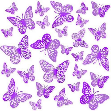 Décorations papillon, décorations murales et pour gâteaux, -Accessoires Purpler-- (1/5)