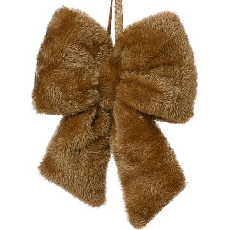 Kaemingk – Nœud de Noël marron 5 x 17 x 23 cm, fausse fourrure