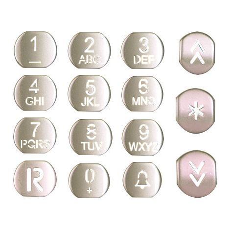VIMAR - Serie R969 de botones de acero para placas alfanuméricas