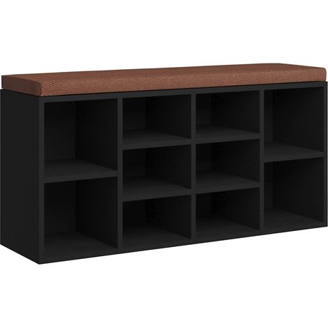 Maison Exclusive - Scarpiera Nera 103x30x48 cm in Legno Multistrato (1/5)