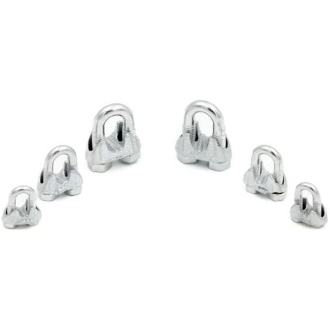 10 pièces serre-câble, acier galvanisé 10mm, norme din, pour œillets et boucles, usage industriel (1/2)