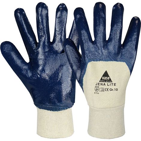 Hase Jena Lite Nitrilhandschuh aus Baumwolle Größe 8 12 Stk