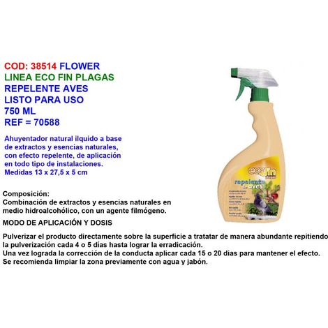 Repelente de Aves Flower Finstock 750 ml Listo para Uso