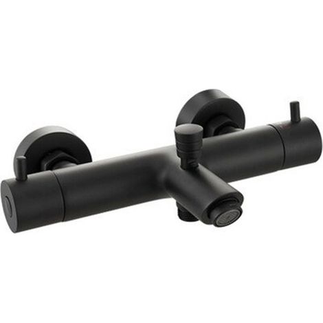 GO by Van Marcke Robinet de baignoire - 26,3cm - apparent - thermostatique - laiton noir mat