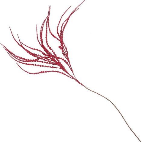 Plante suspendue artificielle, branche d'amarante caudée simulée, pour une fête de mariage-116X7X1cm-Red (1/3)