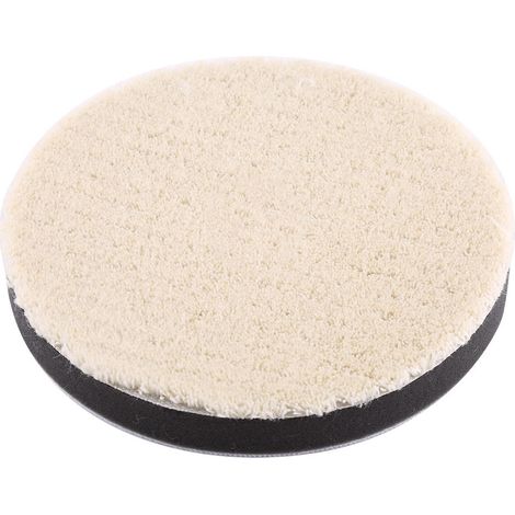 Lot de 3 disques en laine et éponge 12,7 cm pour lustrage, polissage et cirage, compatible polisseuse et lustreuse auto (1/5)