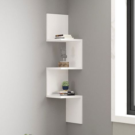 Mensola Verretto, 3 Ripiani, 25x25x105h cm Bianco (1/3)