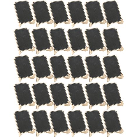 Lot de 30 mini ardoises avec support, démontable, gain de place, bonne stabilité, portable, pour bureau (1/5)
