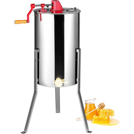 Extracteur de Miel Manuel VEVOR 2/4 Cadres Centrifugeuse en Acier Inoxydable Hauteur Réglable (1/5)