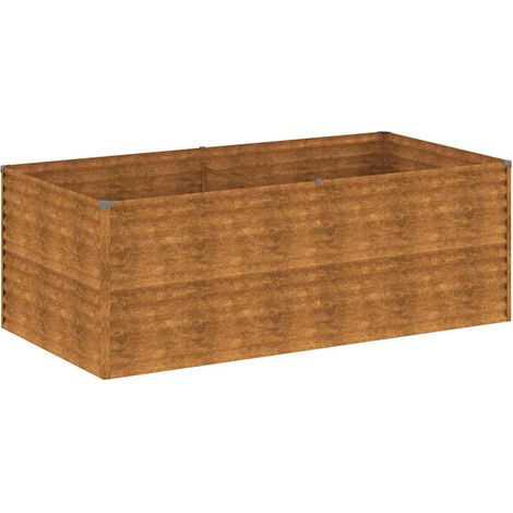 vidaXL Jardinera de acero corten 196x100x69 cm (1/2)