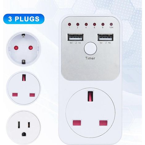 Prise programmable intelligente 2900 W avec minuteur et protection contre les surtensions