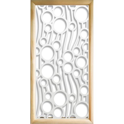 BOLLE - Modules décoratifs en bois et PVC - Couleur : blanc - Dimension : 47x94 cm