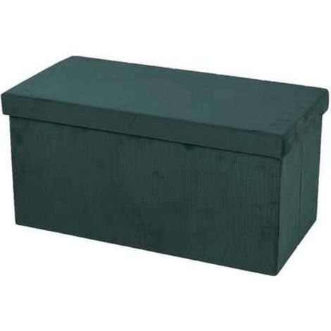Banc coffre de rangement pliant en velours côtelé KUBE (1/4)