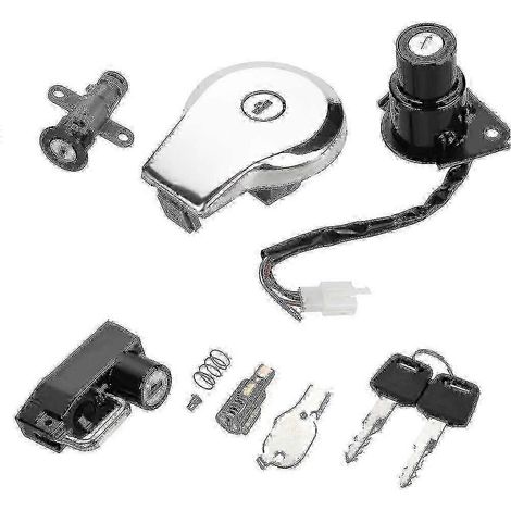 Clés de contact, bouchon de réservoir d'essence et antivol de selle pour moto Yamaha Virago XV535 XV250 XV125 Edition 0724 (1/5)