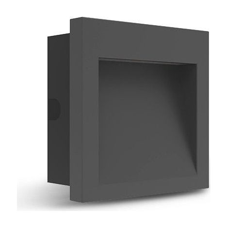 Spot encastrable LED balise 90 x 90 mm 3W Carré 3000K IP65 Miidex Lighting® (1/5)