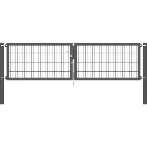 ALBERTS Doppeltor Flexo Plus, anth.RAL 7016, z.Einbet.BxH3000x800mm, PF1500/100x100mm (1/5)