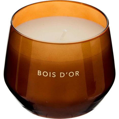 Bougie Parfumée en Verre "Glowy" 300g Bois d'Or (1/2)