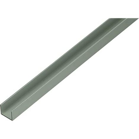 Alberts 485603 Profilo a U, speciale per 16 mm pannelli in truciolare spessi, alluminio, anodizzato argento, 1000 x 19 x 15 mm (1/5)