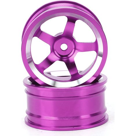 Lot de 4 moyeux de roue en alliage d'aluminium 1/10, accessoires pour voiture RC compatibles avec HSP 94123 Touring Drift Car (violet) (1/5)