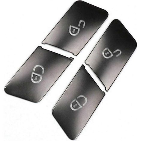 4pcs Voiture Porte Mémoire Verrouillage Interrupteur Bouton Autocollants Couverture Garniture pour Mercedes C E Classe Gl Ml W204 Accès (1/5)