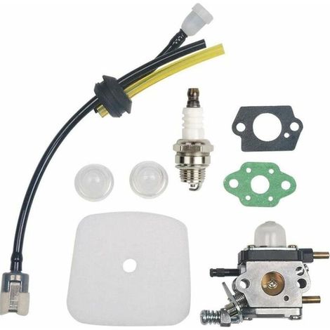 C1U-K54A Kit de carburateur avec filtre à air et bougie d'allumage - Pour Mantis 7222 7222E 7222M 7225 7230 7234 7240 7920 7924 Motoculteur/cultivateur 2 temps zhuoxuan
