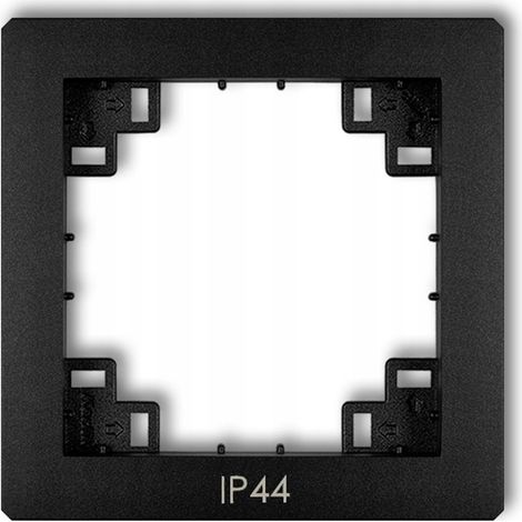 Plaque de finition Karlik 12drph IP44 plastique noire (1/3)