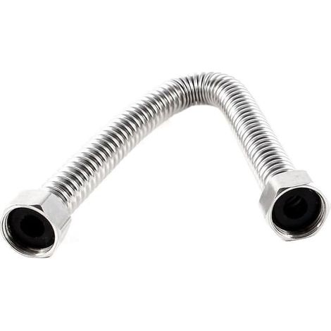 Flexible de douche en acier inoxydable 19 mm, flexible de douche 30 cm, argent (1/3)