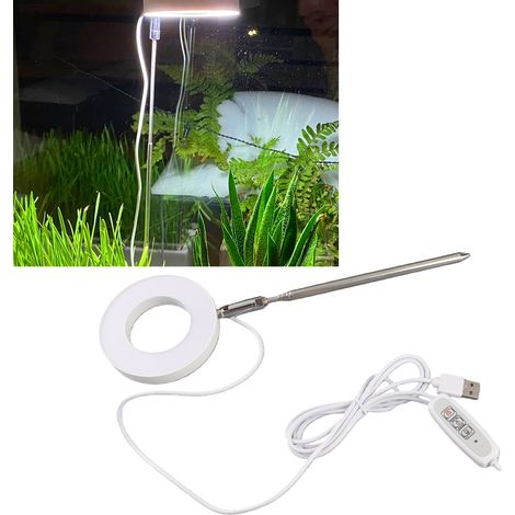 LED-Pflanzenlampe für Zimmerpflanzen – USB-Vollspektrum-Pflanzenlampe mit einstellbarer Helligkeit und Timer (1/5)