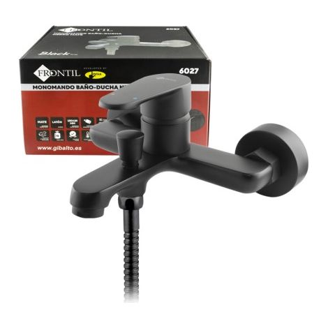 Monomando Baño-Ducha Frontil Premium Negro Mate ABS 1 Función 35mm Latón (1/5)