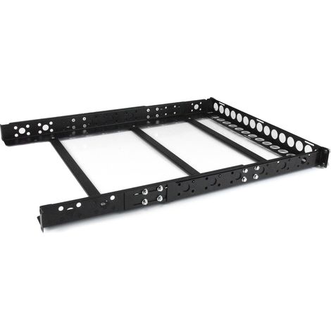 StarTech.com Rails fixes universels à profondeur réglable 1U 48 cm pour rack de serveur - Rail d’étagère - Noir - Acier - 25 kg - 1U - CE - UL (UNIRAILS1U)