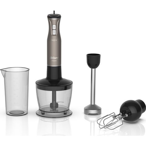 Arzum 1500W Stabmixer-Set Stabmixer Pürierstab Handmixer Zerkleinern Braun (1/5)
