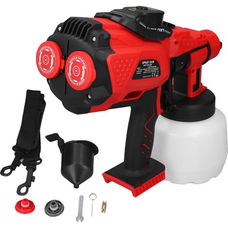 Pistolet peinture sans fil électrique haute pression avec LED pour meuble mural, pulvérisateur portable (1/5)